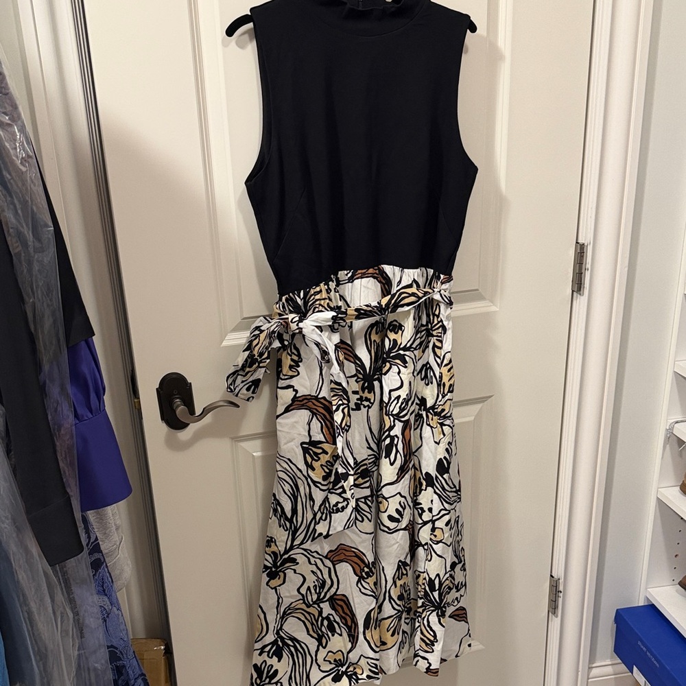 Lilly Pulitzer Black and White Floral Midi Dress